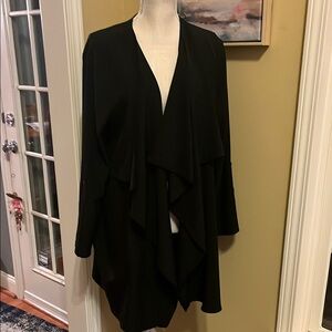 Forever 21 Black Cape Jacket Flowing Design, Size OX